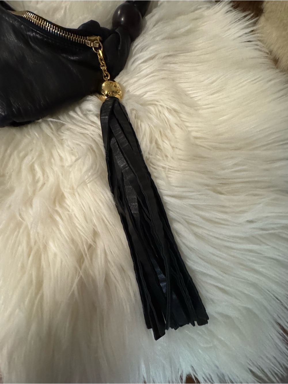 Black Leather Mini Shoulder Bag - Picture 7 of 11